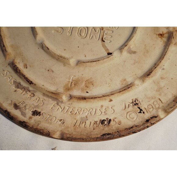 Super Stone Pizza Baking Stone 13" Round Sassafras Enterprises Vintage 1981 - Picture 5 of 5